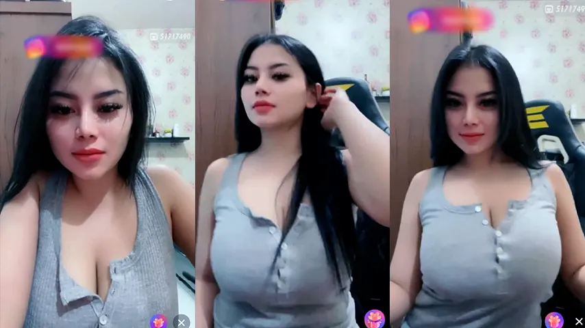 Belahan Toket Gede Mbak BabyFe Live